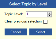 Select Topic(s) by Level
